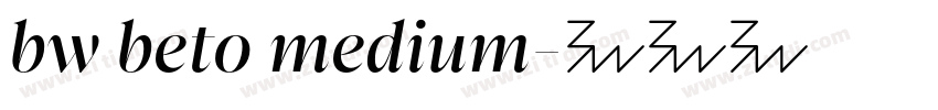 bw beto medium字体转换